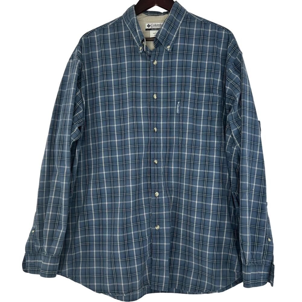 Columbia Plaid Button Up Shirt Mens Size XXL Casual Normcore Everyday Basic GORP